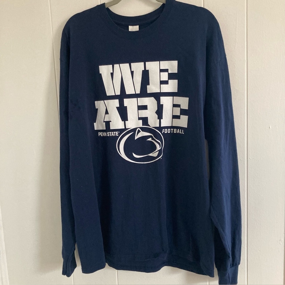 Unisex Long Sleeve Penn State T-shirt XL Blue and White - Picture 1 of 5